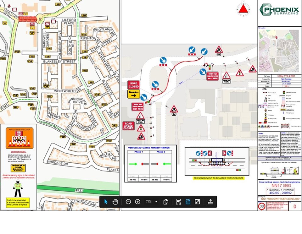 Road closures at the roundabout outside Corby Enterprise Centre (CEC) NN17 5EU - from Mon 30thJan until 10 Feb 23