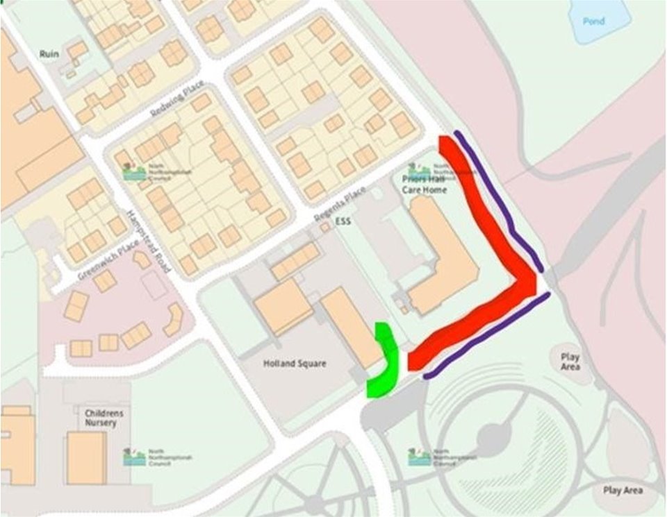 Temporary Road Closure at Gulley Street and Kestrel Road (NN17 5BH) at Priors Hall Park Corby - between 0800 Thu 14 Dec until 1200 on Fri 22 Dec 23
