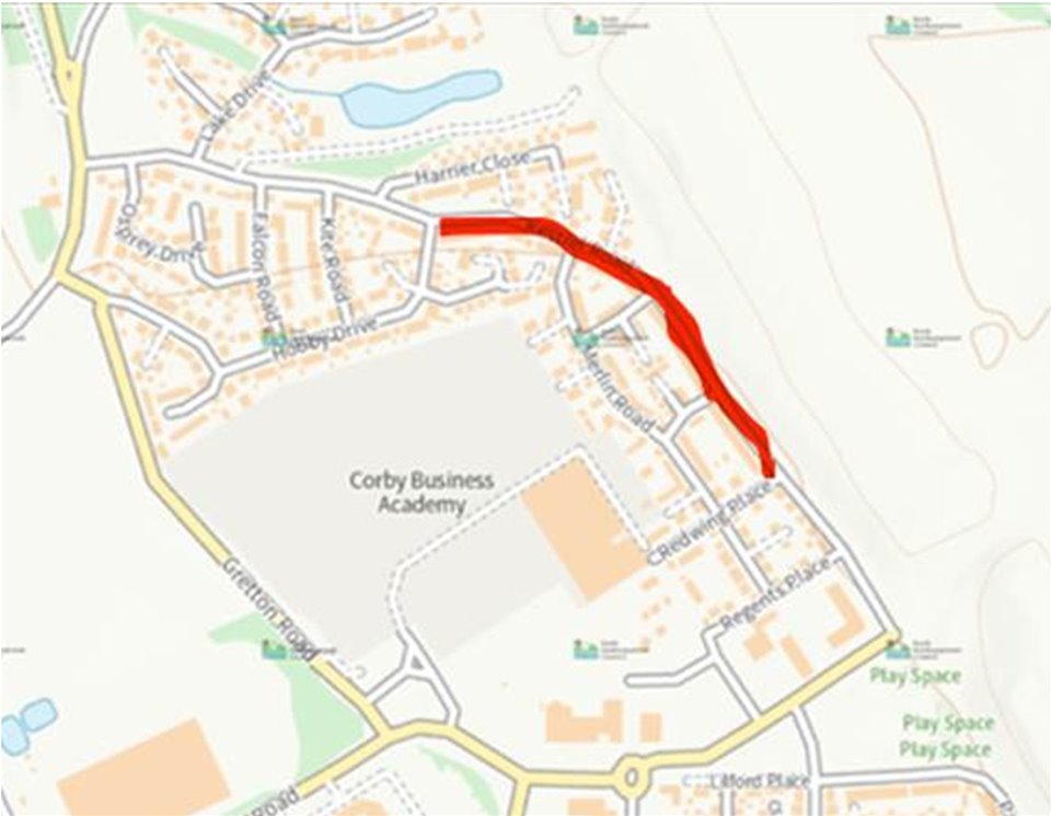 Early Completion:  ADDITIONAL temporary road closure at Kestrel Road (NN17 5FP) whilst section 38 works are being completed in the carriageway - Mon 19 Feb until Fri 08 Mar 24